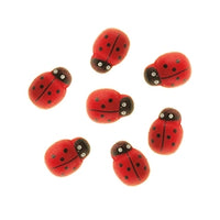 Wooden Ladybugs Red 25pcs