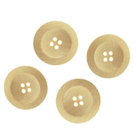 Wooden Buttons Large Natural 8pcs