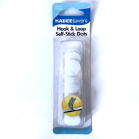 Hook & Loop Dots White Self Stick 12pk $1.00