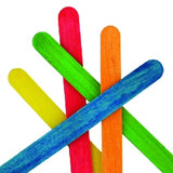 Wooden Icy Pole Sticks Coloured 100pcs